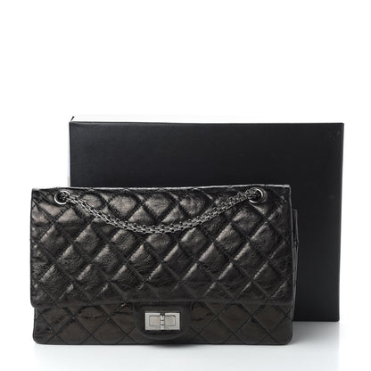 Chanel Glazed Aged Calfskin Quilted 2.55 Reissue 227 Flap Black 11 of 11
