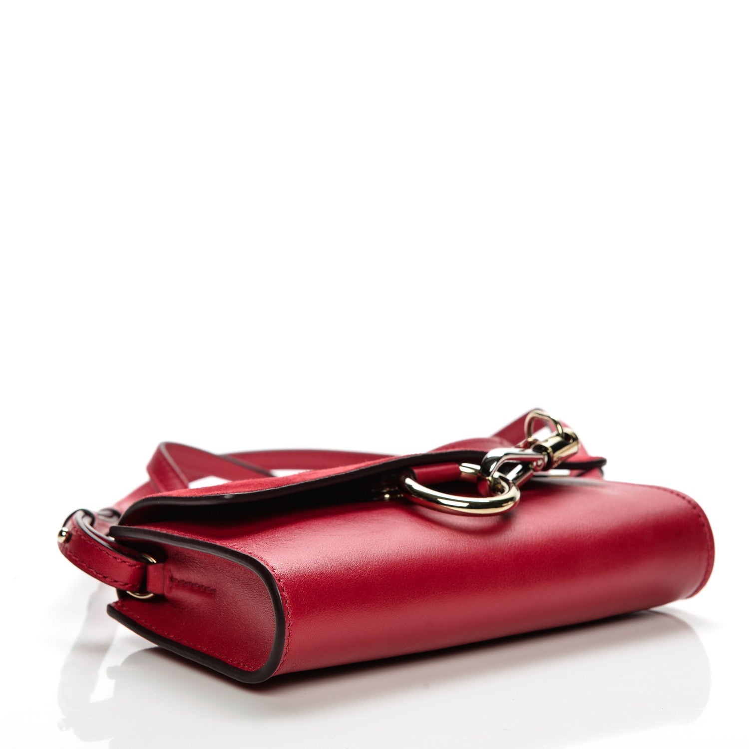 Chloe Suede Calfskin Mini Faye Shoulder Bag Tulip Red 4 of 11