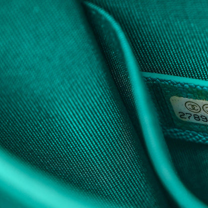 Chanel Caviar Quilted North South Boy Flap Turquoise 7 of 10