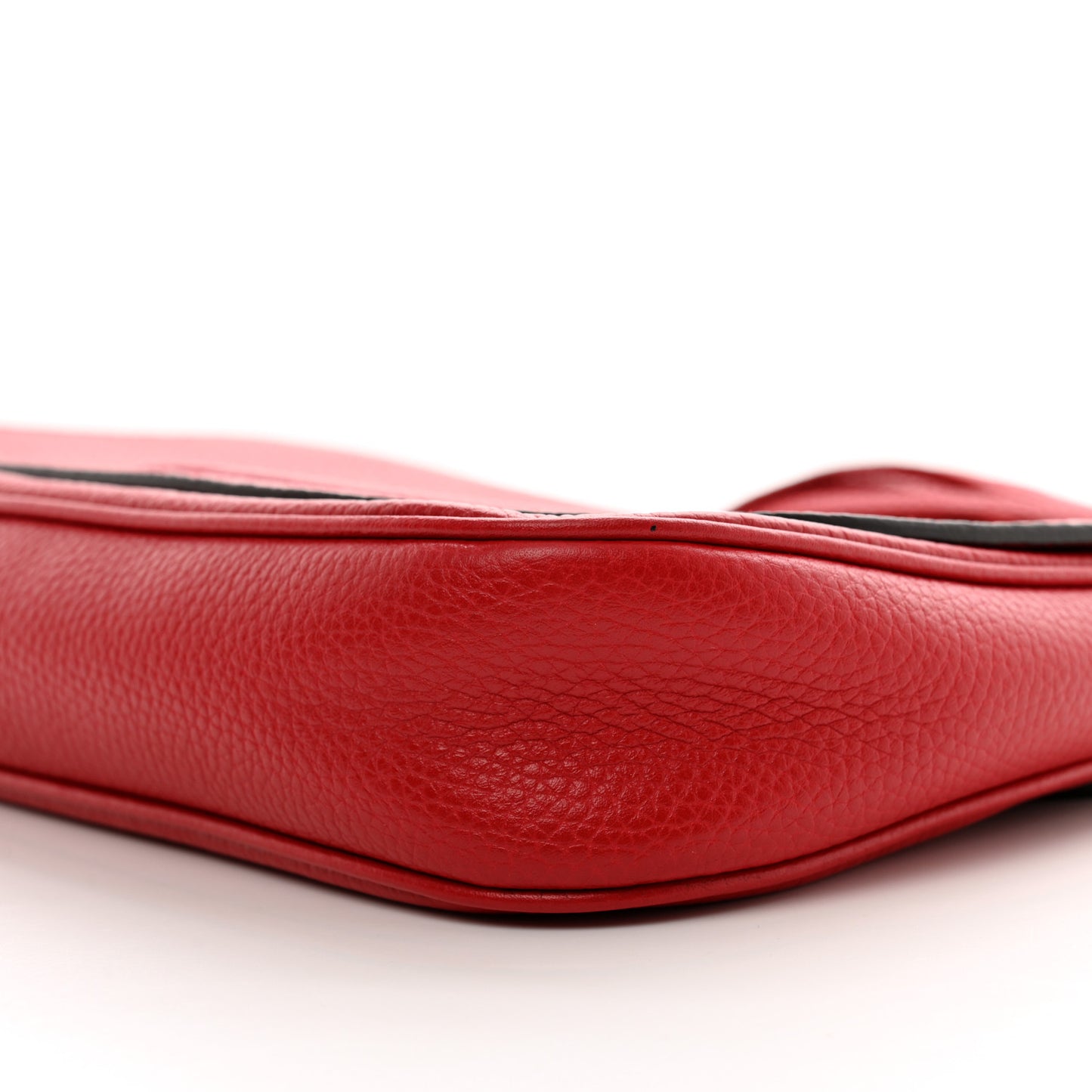 Pebbled Calfskin Medium Soho Flap Crossbody Vibrant Red