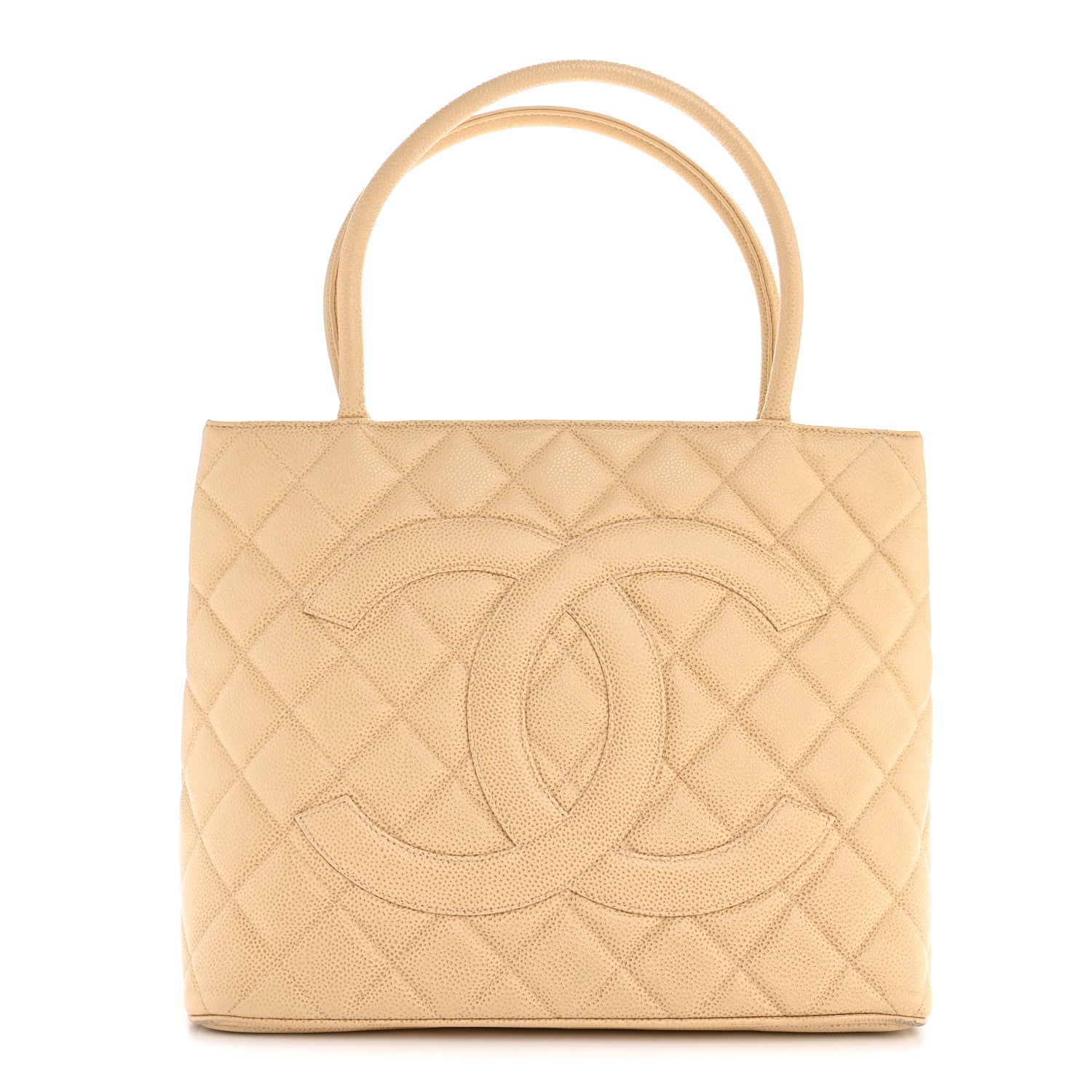 Chanel Caviar Quilted Medallion Tote Beige 1 of 14