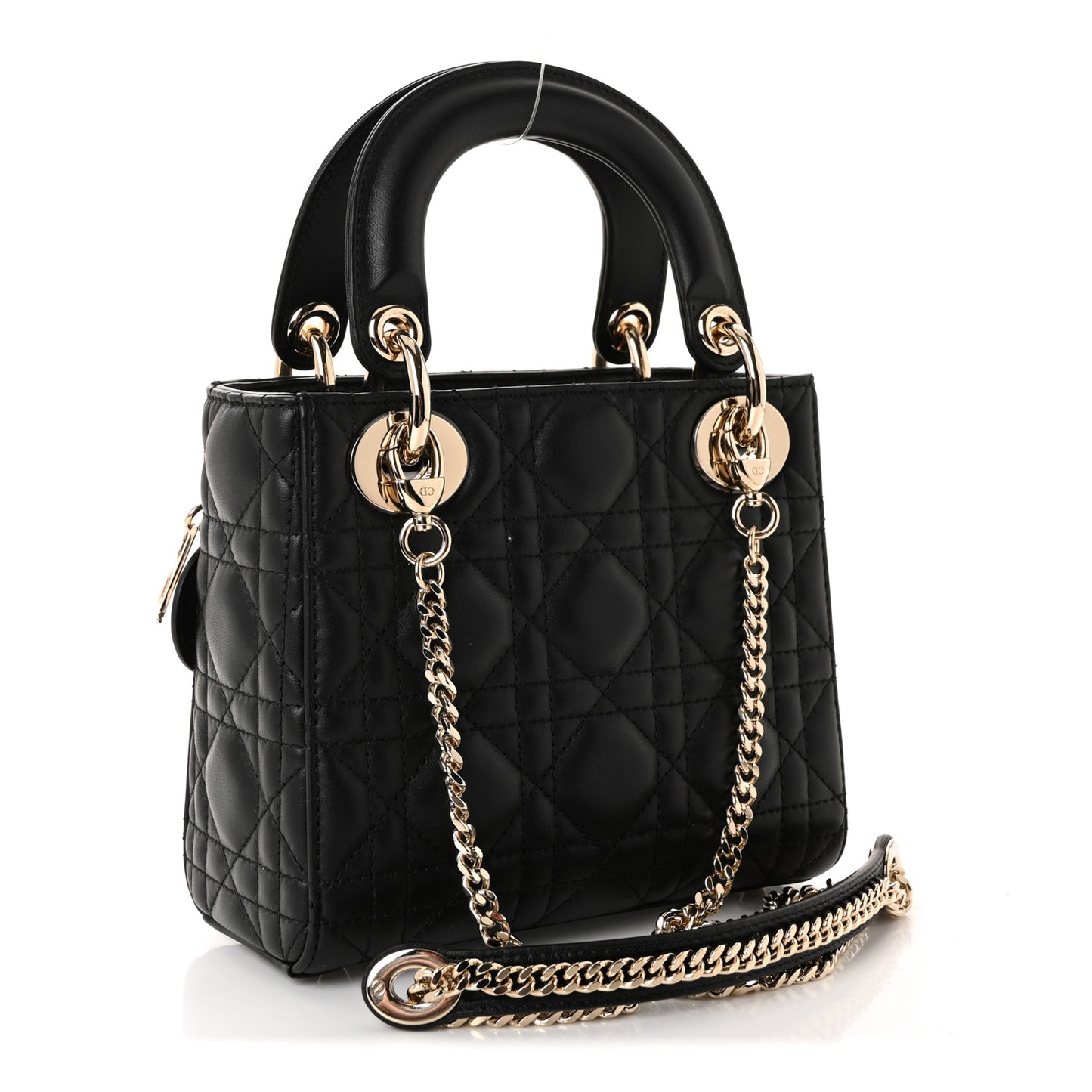 Lambskin Cannage Mini Lady Dior Black