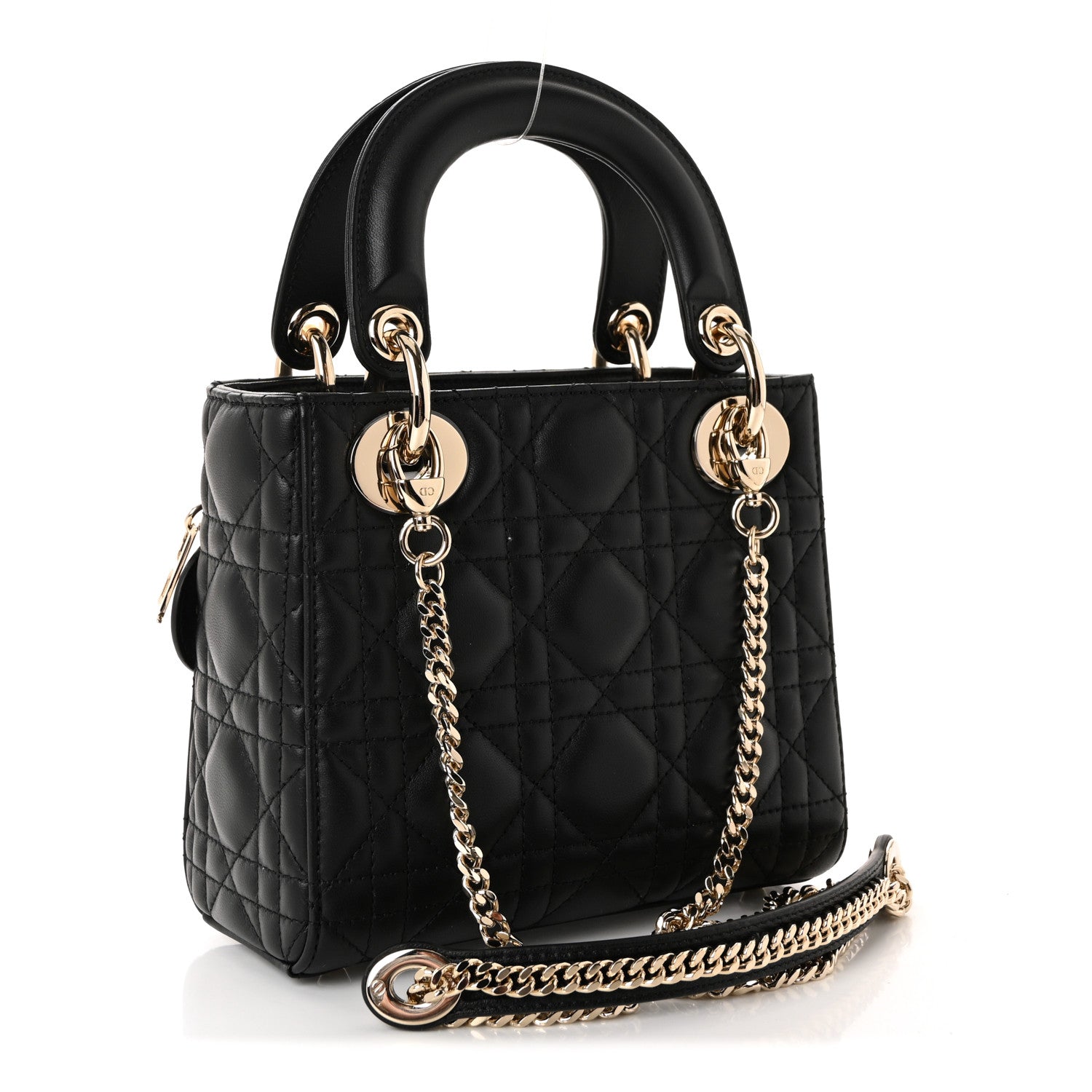 Christian Dior Lambskin Cannage Mini Lady Dior Black 3 of 10