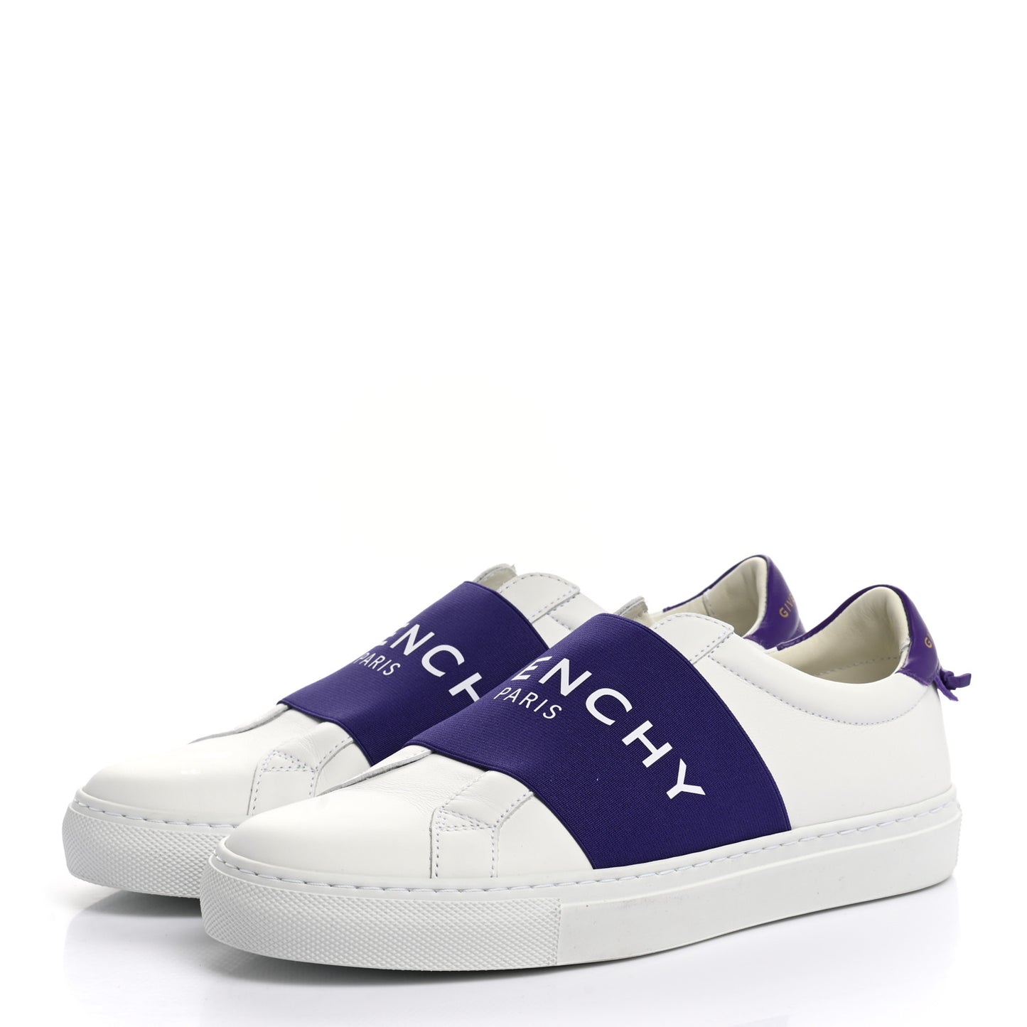 Calfskin Band Logo Womens Urban Street Sneakers 37.5 Orchid Purple