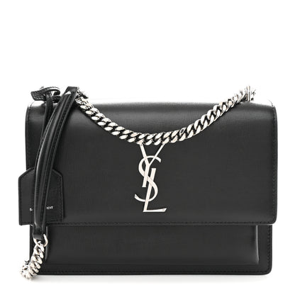 Saint Laurent Calfskin Medium Monogram Sunset Black 1 of 9