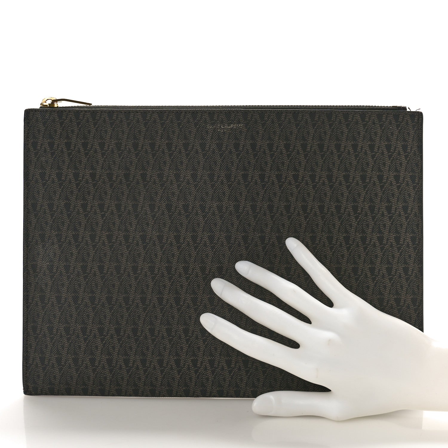 Saint Laurent Classic Toile Monogram Zipped Tablet Holder Black 2 of 7