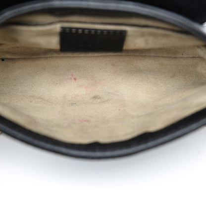 Gucci Pebbled Calfskin Small 1973 Chain Shoulder Bag Black 8 of 9