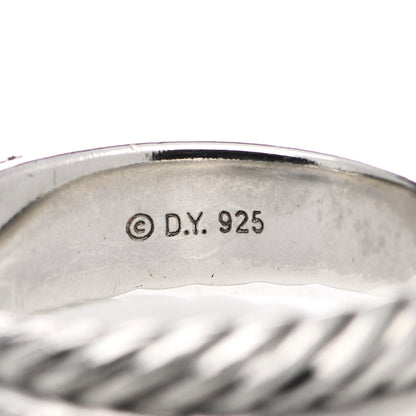 David Yurman Sterling Silver Diamond 5mm Crossover Ring 52 6 4 of 5