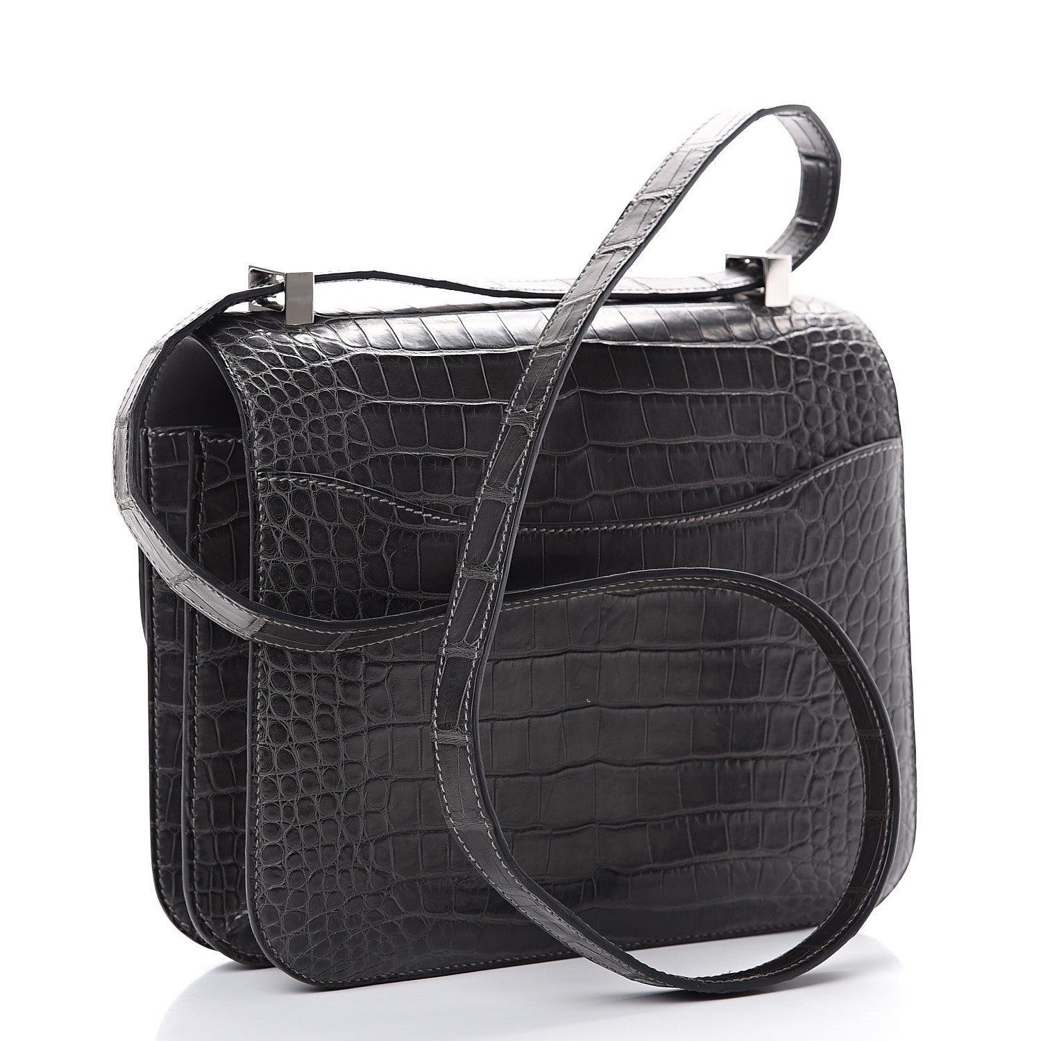 Hermes Matte Alligator Constance 24 Graphite 2 of 24