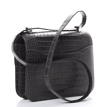 Hermes Matte Alligator Constance 24 Graphite 2 of 24