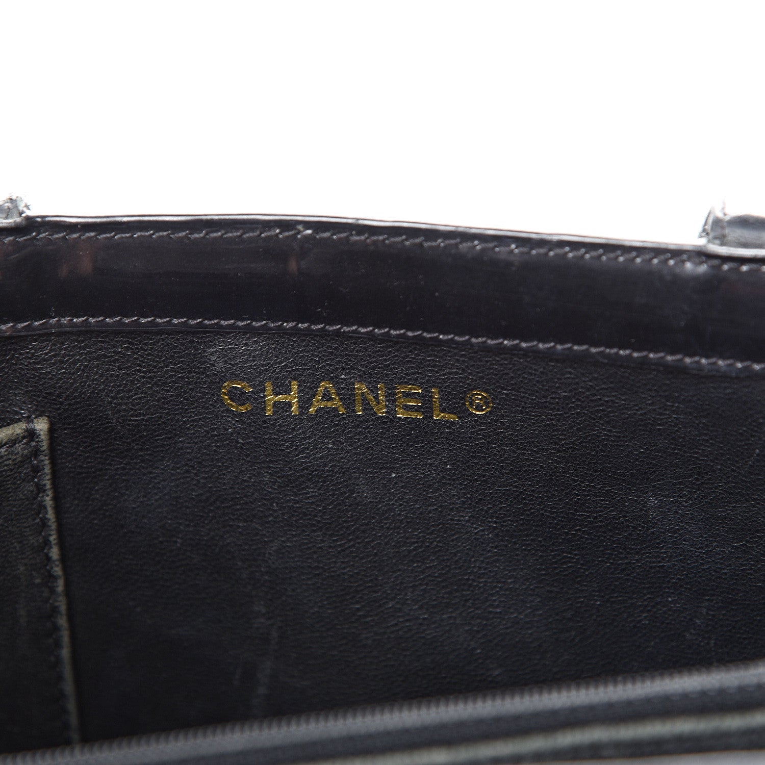 Chanel Patent Logo Shoulder Bag Black 5 of 21