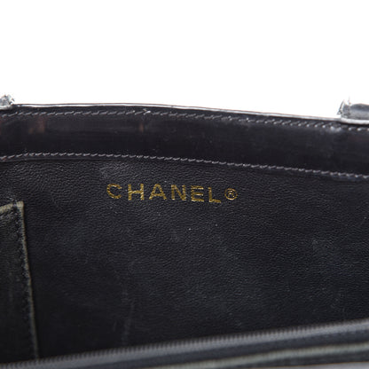 Chanel Patent Logo Shoulder Bag Black 5 of 21