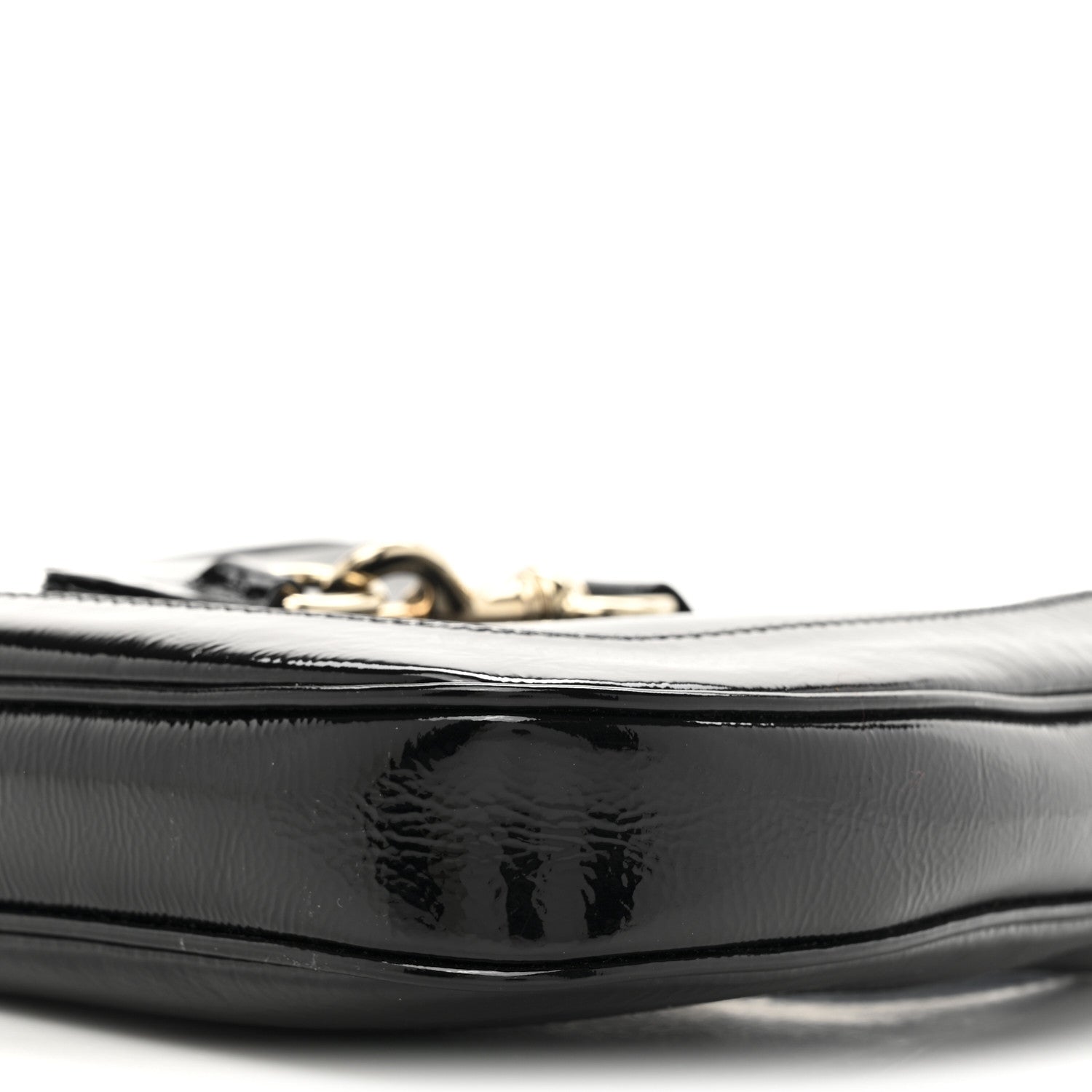 Gucci Patent Calfskin Small Jackie Shoulder Bag Black 9 of 10