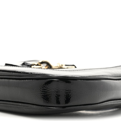 Gucci Patent Calfskin Small Jackie Shoulder Bag Black 9 of 10