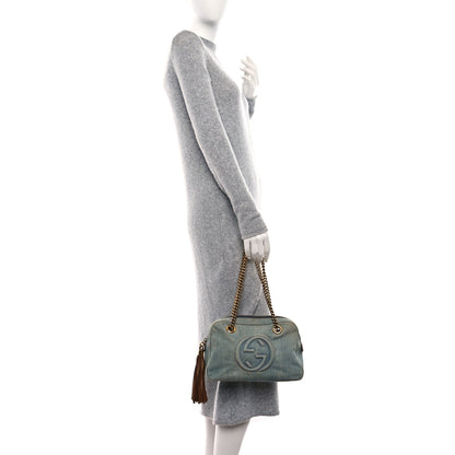 Gucci Denim Small Soho Bowler Blue 2 of 9