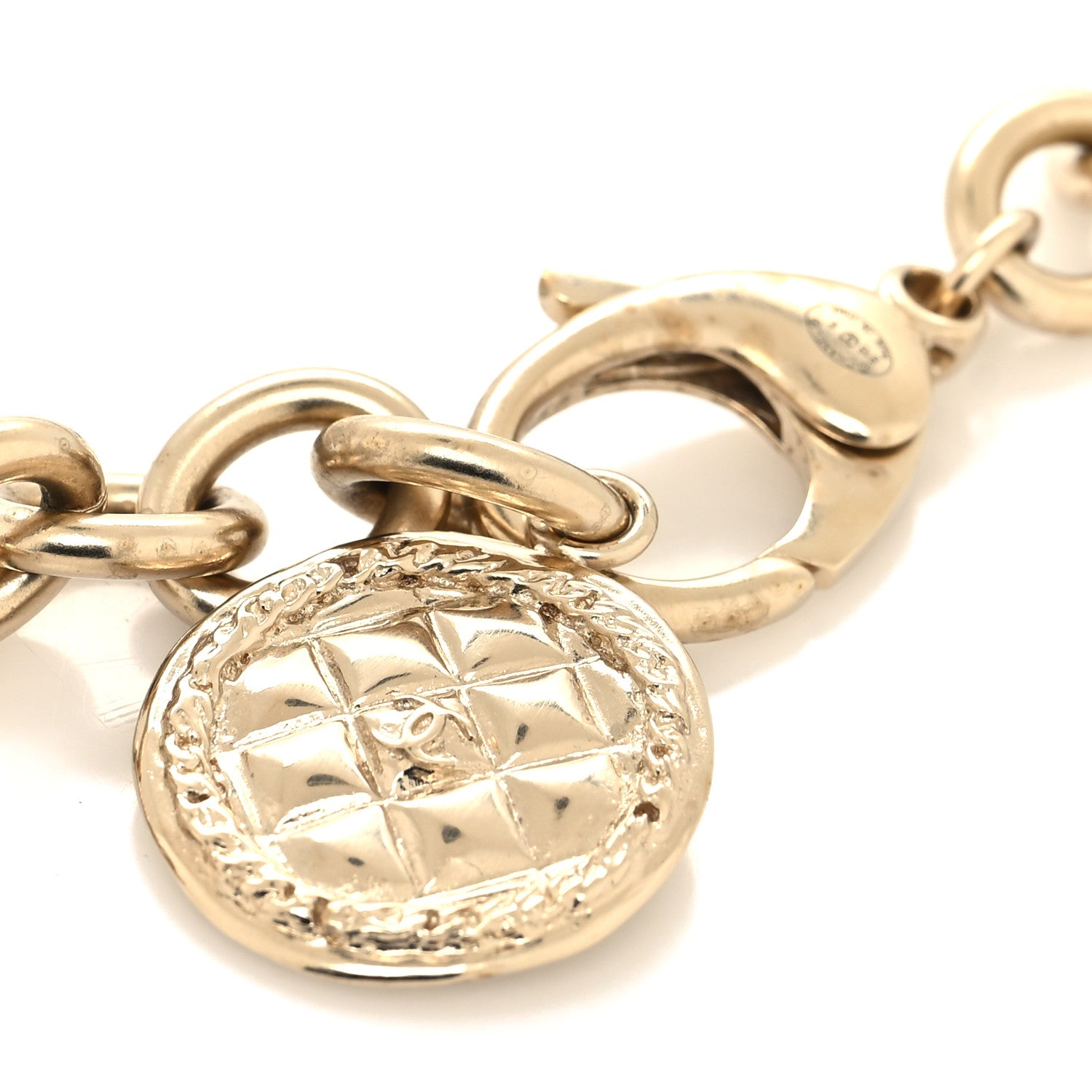 Chanel Chain Quilted CC Medallion Belt Gold 3 of 4