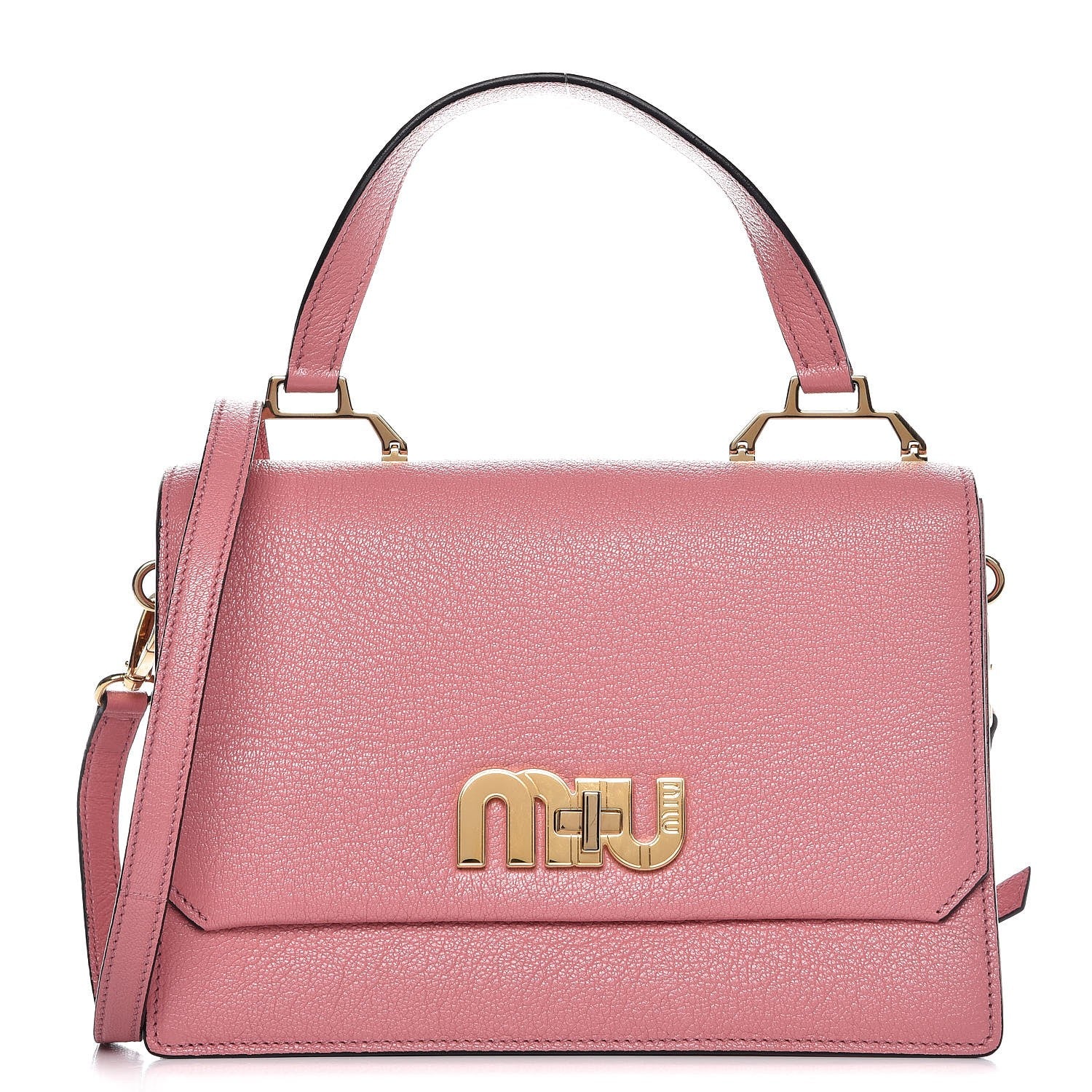 Miu Miu Goatskin Madras Miu Logo Shoulder Bag Gemma 1 of 8