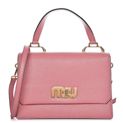 Miu Miu Goatskin Madras Miu Logo Shoulder Bag Gemma 1 of 8
