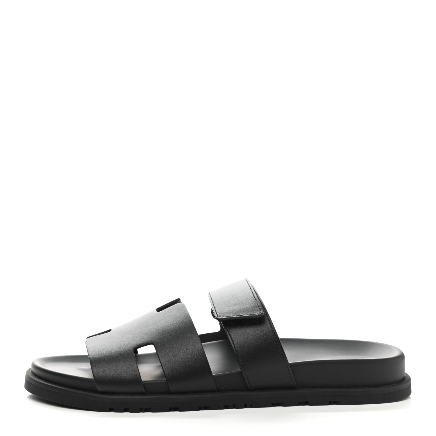 Hermes Calfskin Mens Chypre Sandals 43 Black 1 of 10