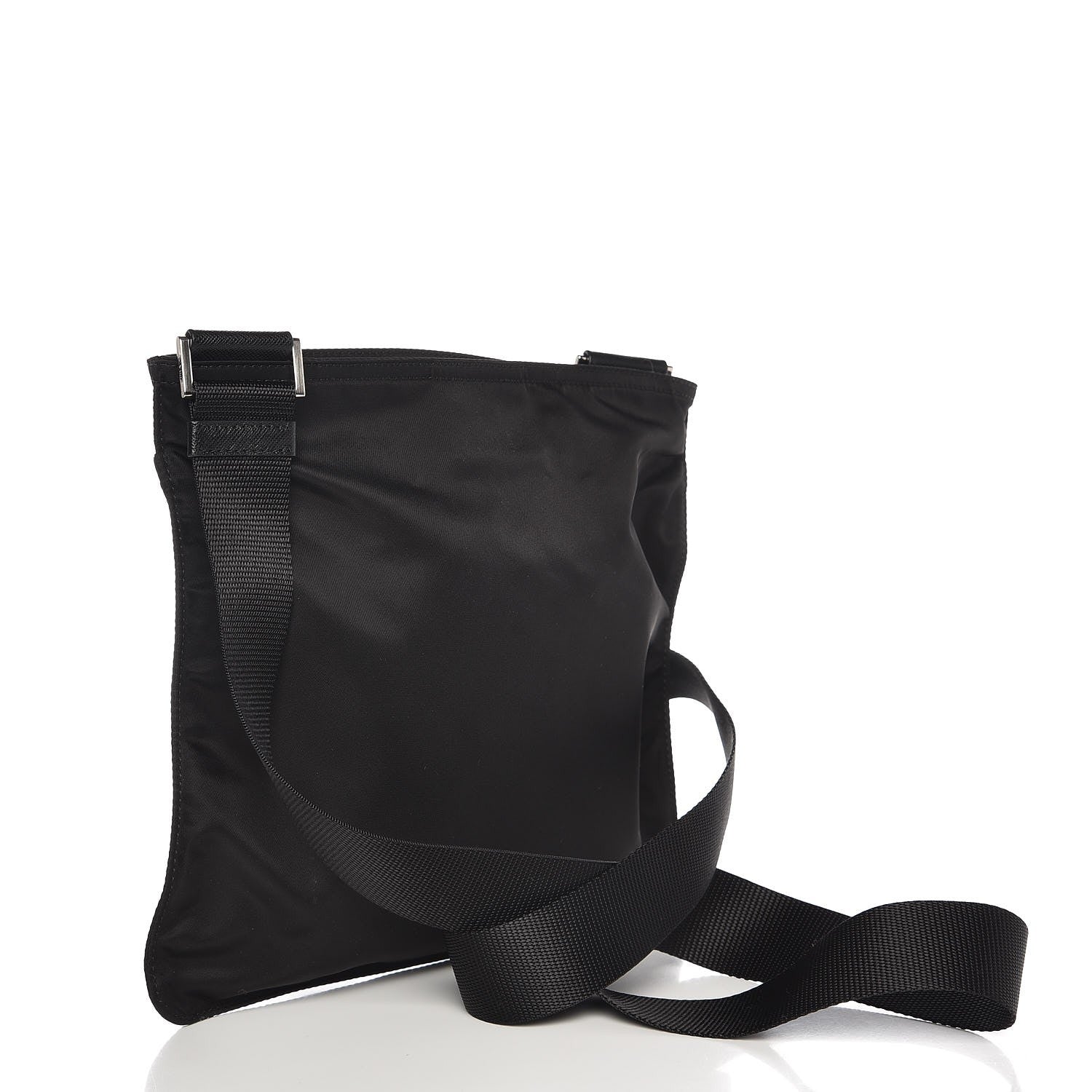 Prada Nylon Vela Small Flat Messenger Bag Black 3 of 11