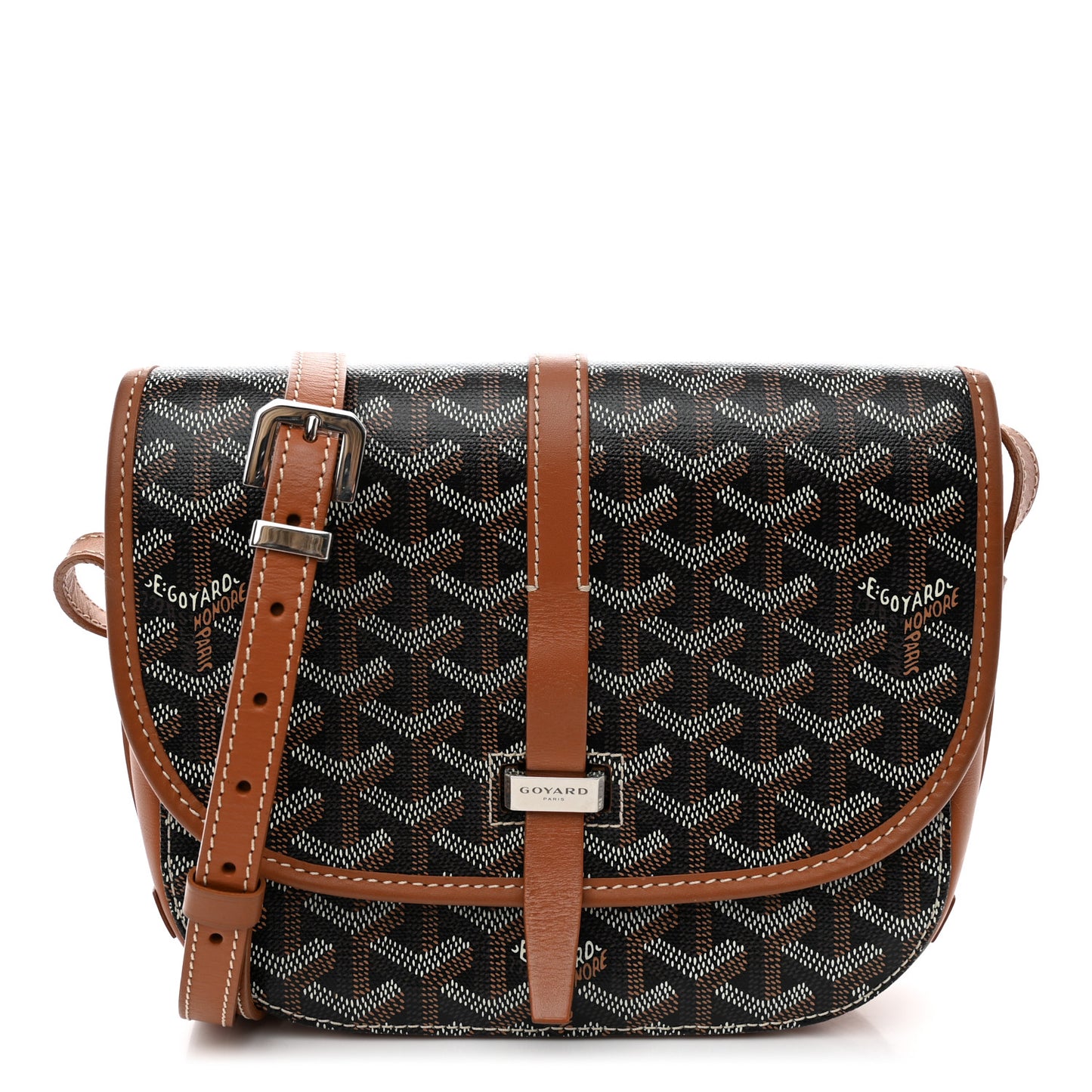 Goyardine Belvedere II PM Messenger Bag Black Gold