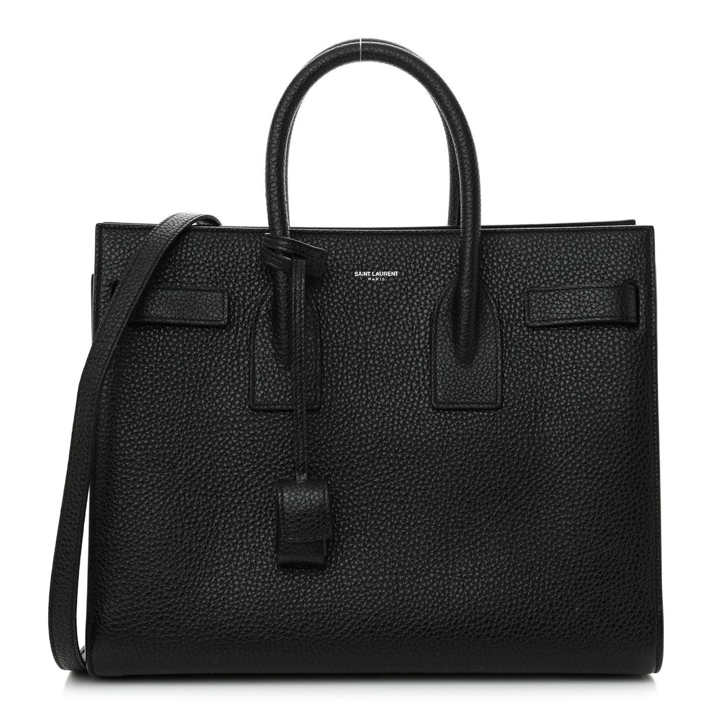 Grained Calfskin Small Sac De Jour Black