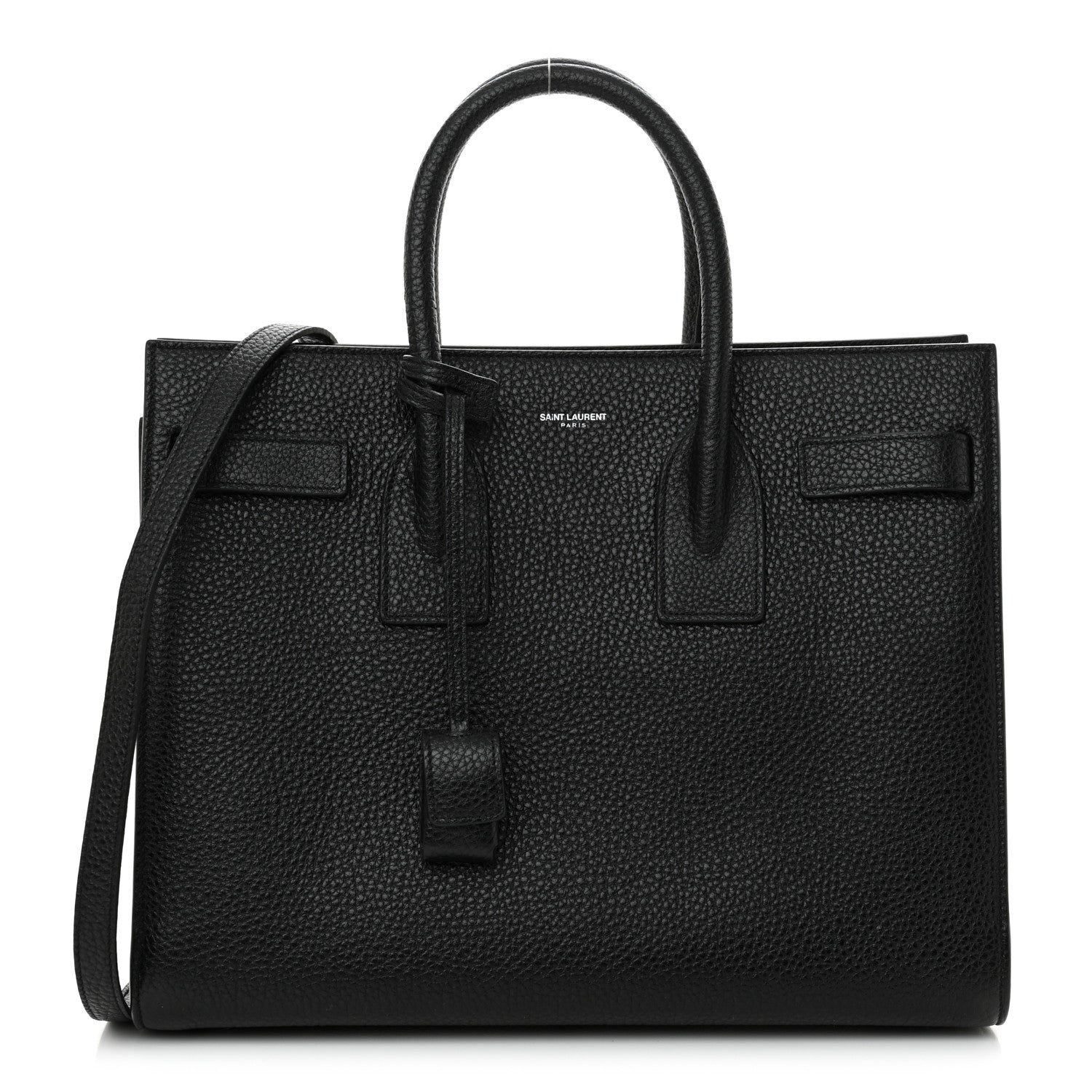 Saint Laurent Grained Calfskin Small Sac De Jour Black 1 of 12
