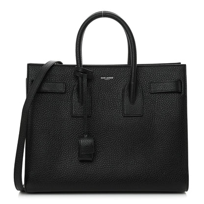 Saint Laurent Grained Calfskin Small Sac De Jour Black 1 of 12