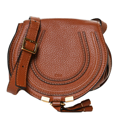 Chloe Calfskin Mini Marcie Round Crossbody Bag Tan 1 of 12
