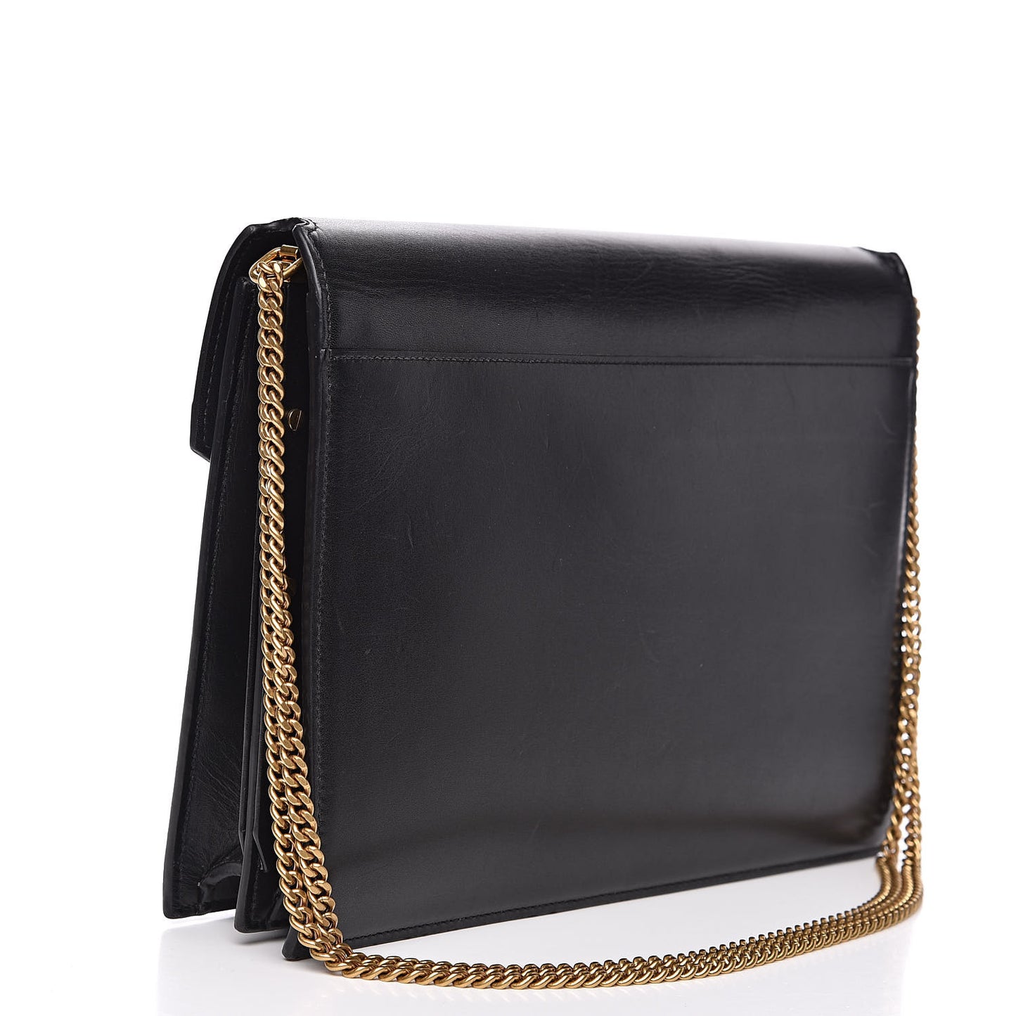 Smooth Calfskin Monogram Cassandra Clasp Black