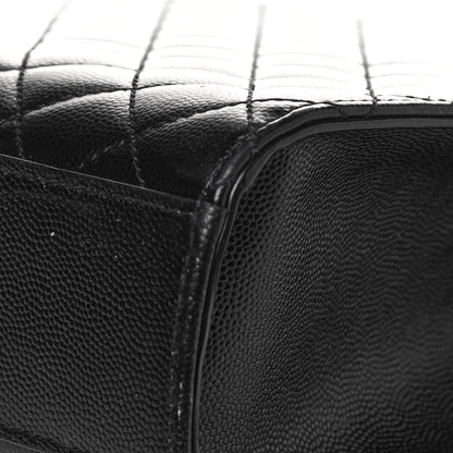 Saint Laurent Grain De Poudre Textured Mixed Matelasse Large Triquilt Monogram Monochrome Satchel Black 8 of 12