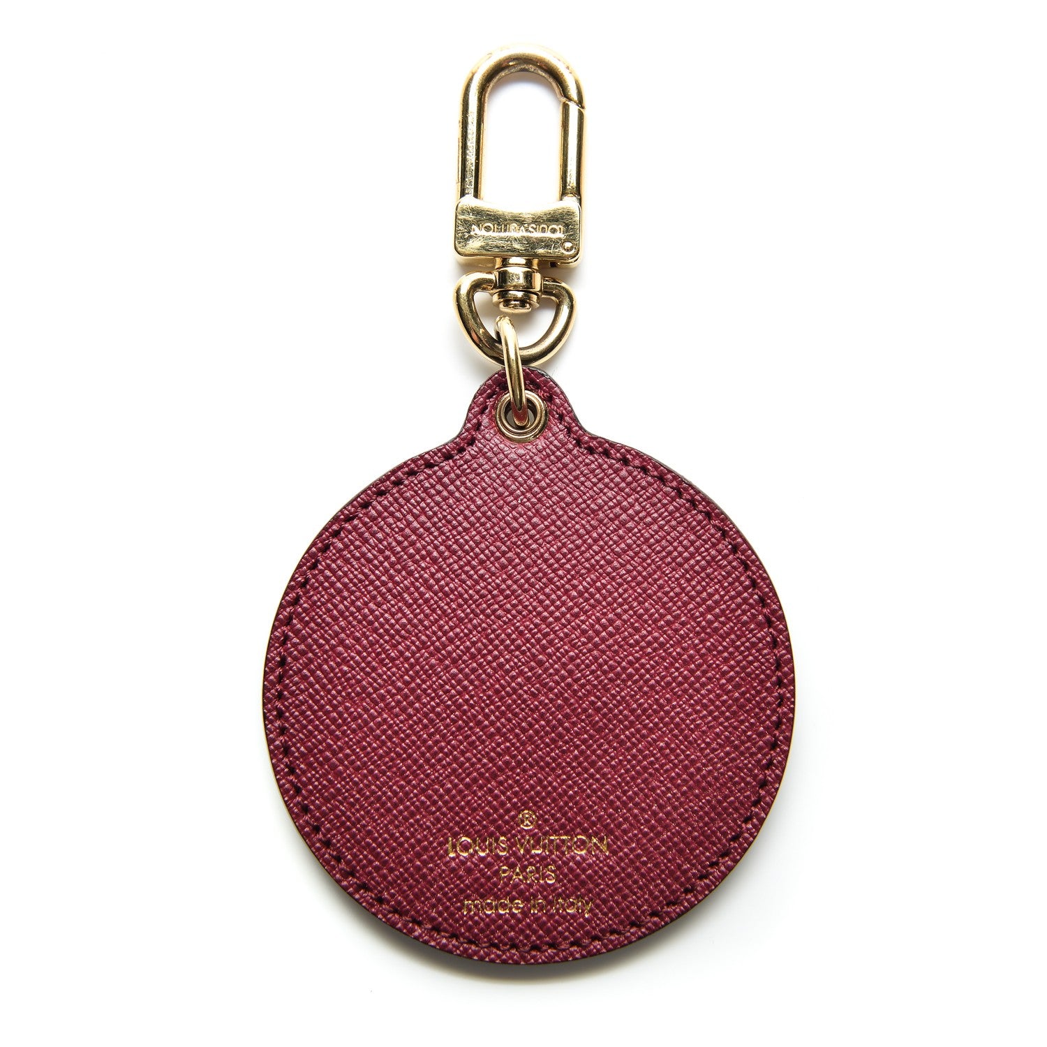 Louis Vuitton Monogram Illustre Multi V Bag Charm Key Ring Fuchsia 3 of 4