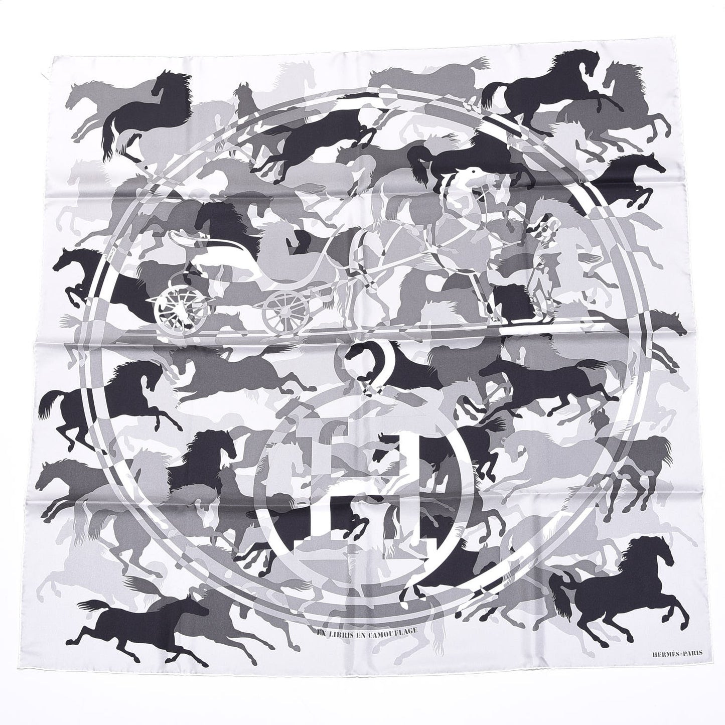 Silk Ex Libris En Camouflage Scarf 90