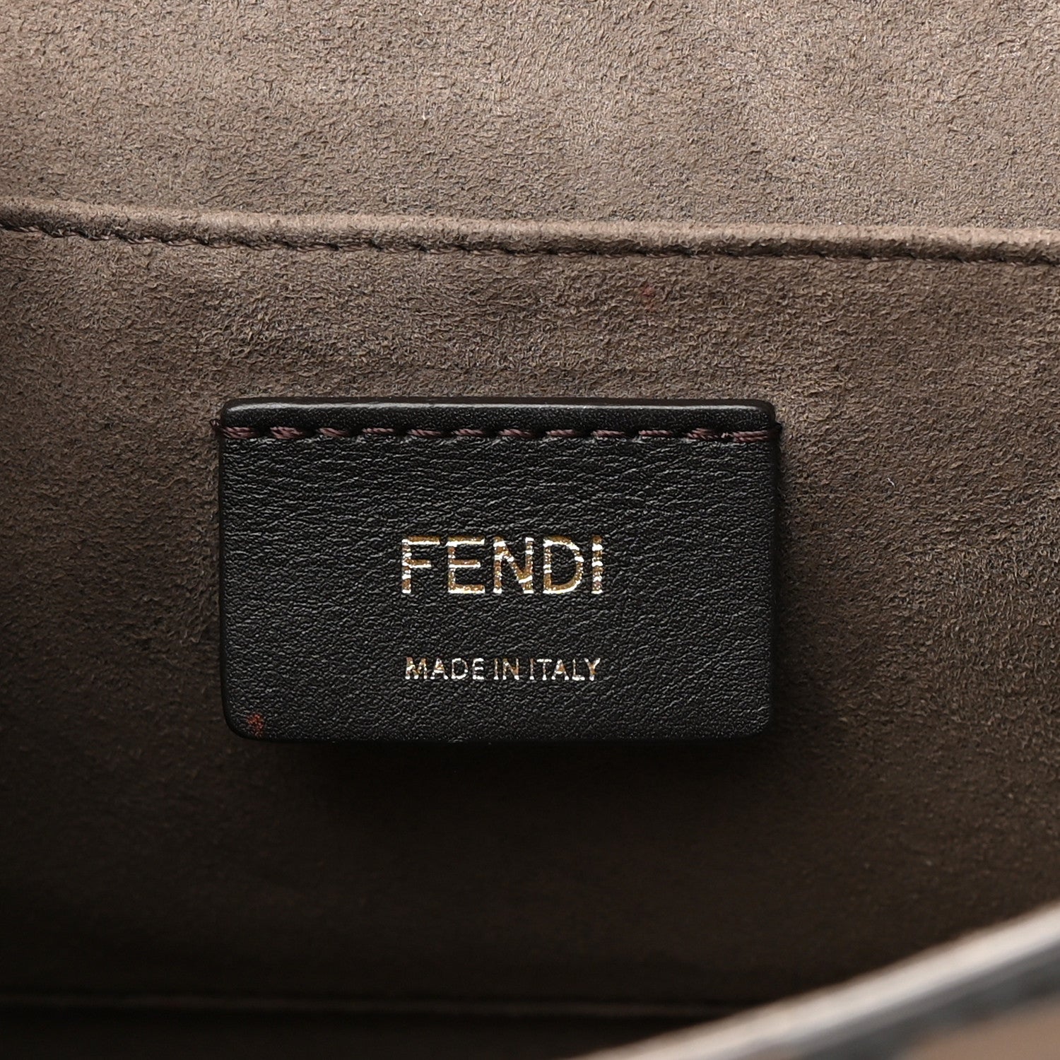 Fendi Vitello Century F is Fendi Bi-Color FF 1974 Embossed Kan I Shoulder Bag Fragola Maya Black 6 of 13