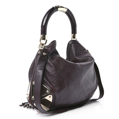 Gucci Guccissima Medium Indy Top Handle Hobo Dark Brown 3 of 11
