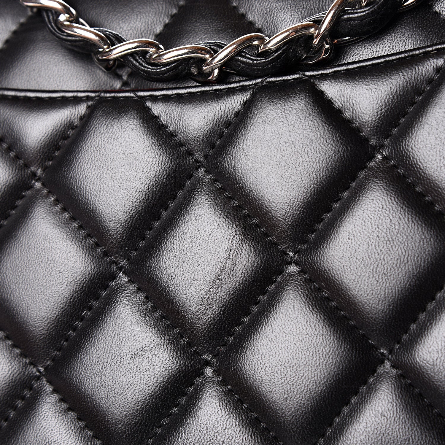 Chanel Lambskin Quilted Jumbo Double Flap Black 10 of 12