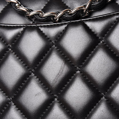 Chanel Lambskin Quilted Jumbo Double Flap Black 10 of 12