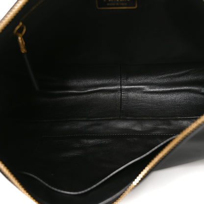 Prada Soft Calfskin Large Aimée Shoulder Bag Black 5 of 9