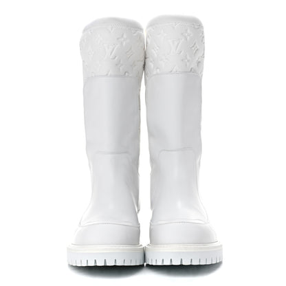 Louis Vuitton Calfskin Monogram Embossed Neoprene Mens Landscape Ankle Boots 9.5 White 2 of 16