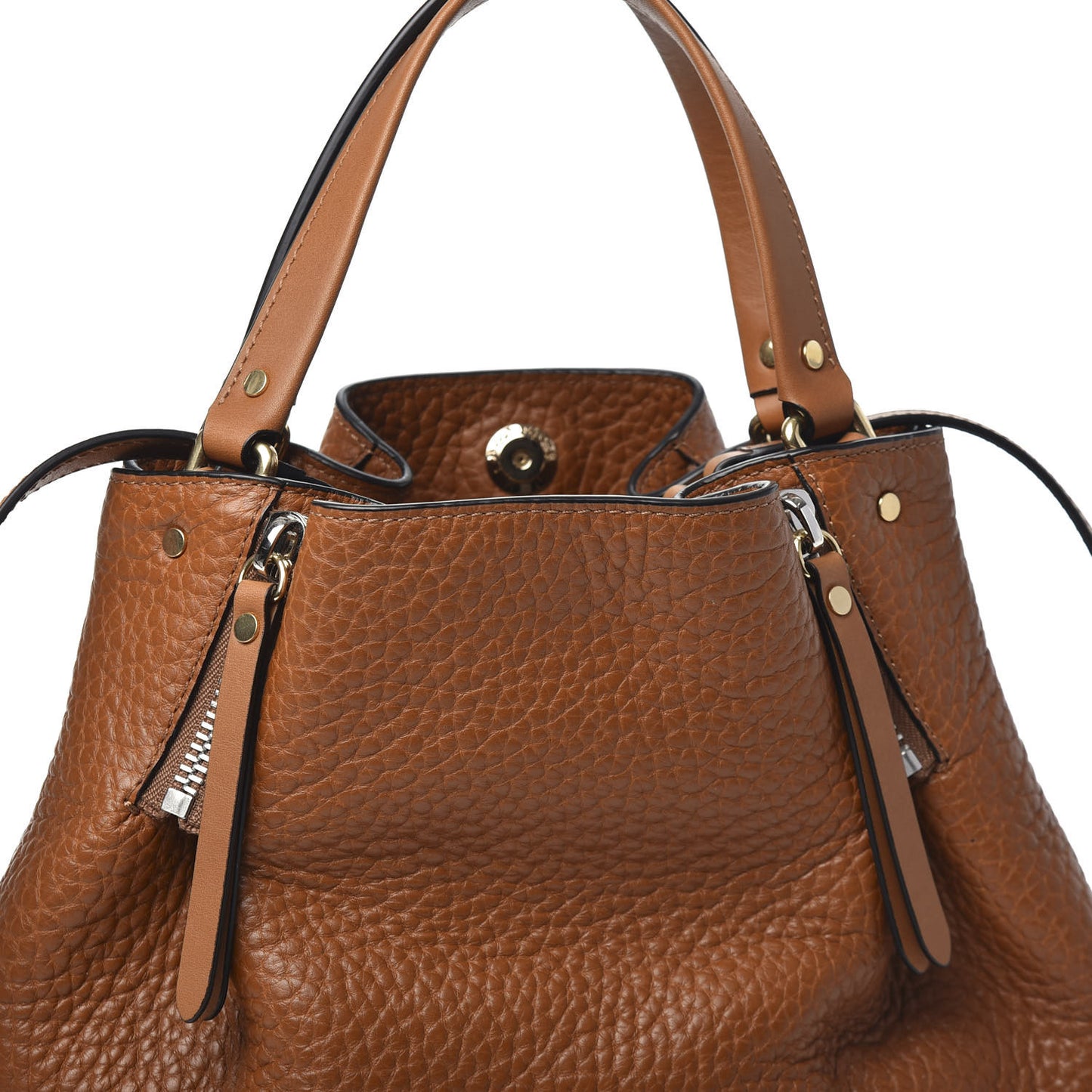Grainy Calfskin House Check Small Maidstone Saddle Brown