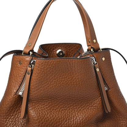 Burberry Grainy Calfskin House Check Small Maidstone Saddle Brown 7 of 9