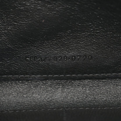 Saint Laurent Grain De Poudre Matelasse Chevron Monogram Chain Wallet Black 8 of 12