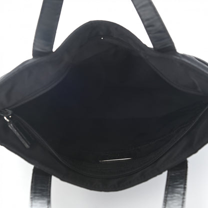 Prada Tessuto Nylon Calfskin Shoulder Bag Black 4 of 10
