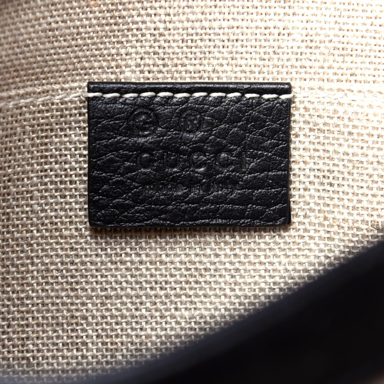 Gucci Dollar Calfskin Small Interlocking G Shoulder Bag Black 6 of 9