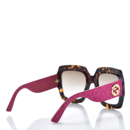Gucci Square Frame GG0102S Sunglasses Glitter Pink Multi 4 of 7