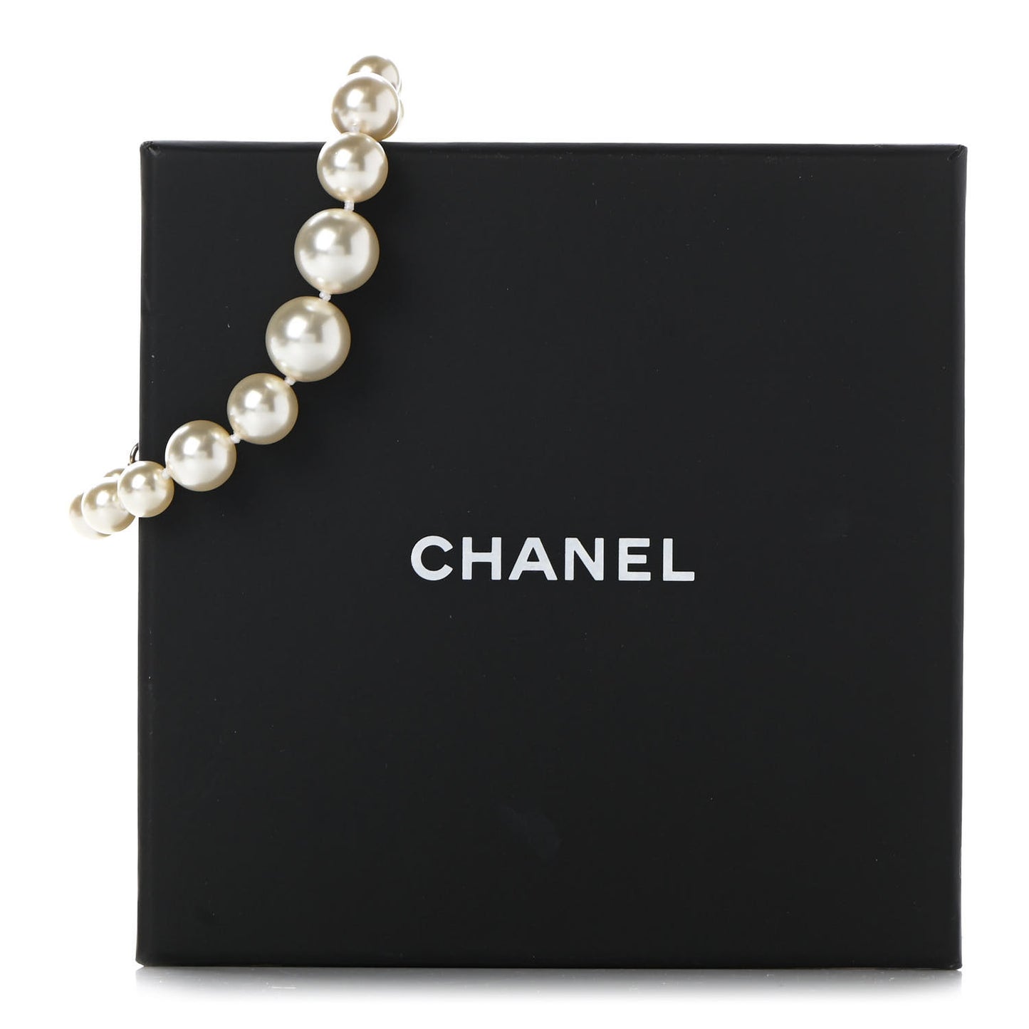 Graduated Pearl Crystal CC Bracelet Gold