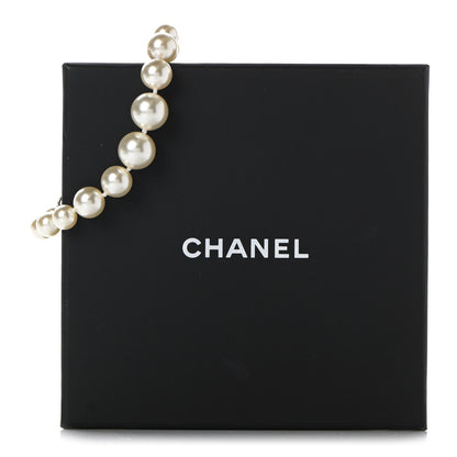 Chanel Graduated Pearl Crystal CC Bracelet Gold 5 of 5