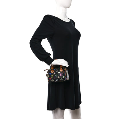 Louis Vuitton Monogram Multicolor Mini Sac HL Speedy Black 2 of 7