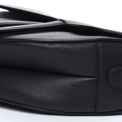 Christian Dior Grained Calfskin Saddle Bag Black 10 of 12