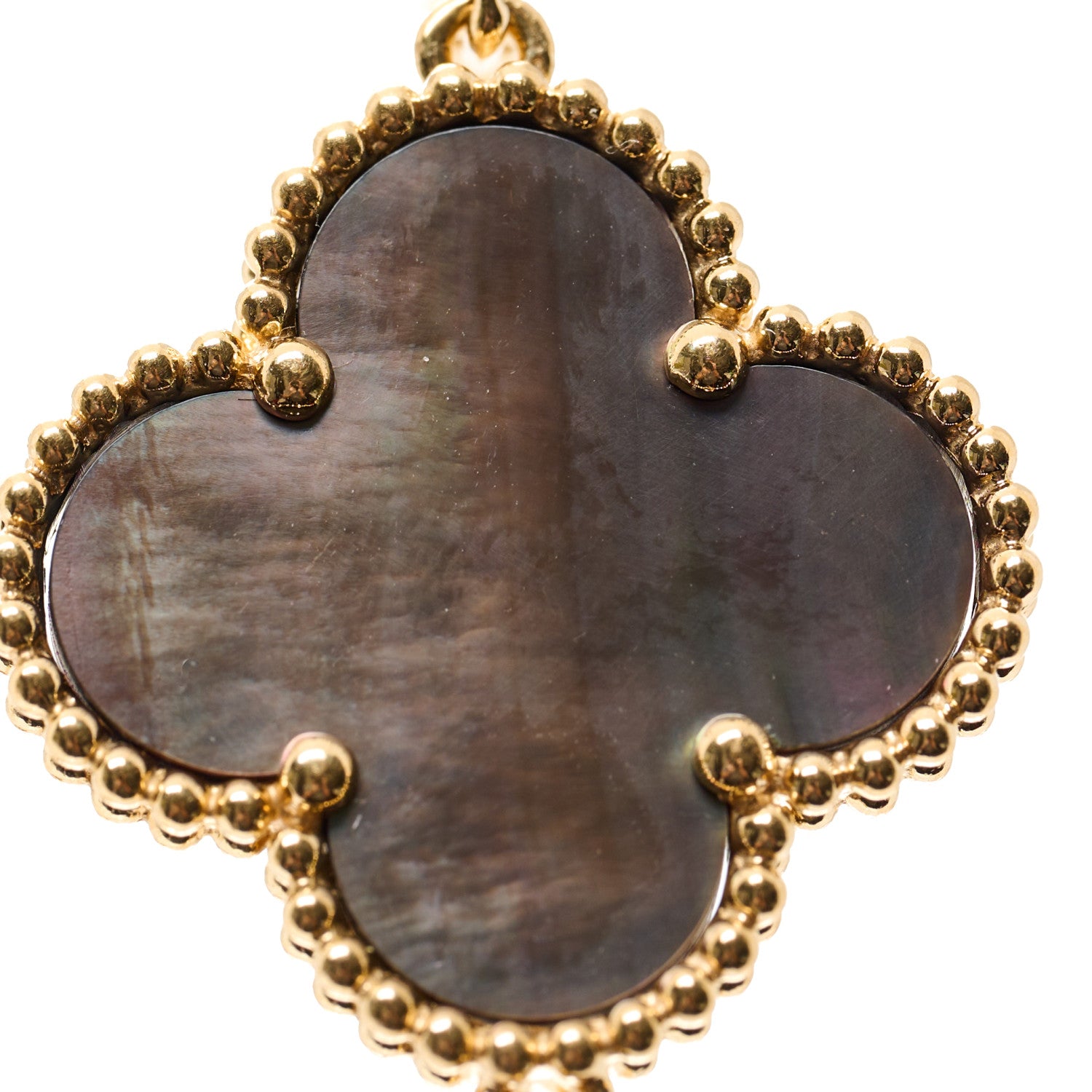 Van Cleef & Arpels 18K Yellow Gold Onyx Mother of Pearl 16 Motifs Magic Alhambra Necklace 9 of 9